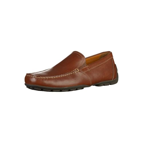 GEOX Slipper MONER, Glattleder, Braun, Herren