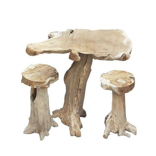 Bar-Hocker SURGA ca. Ø40cm, Wurzelteak