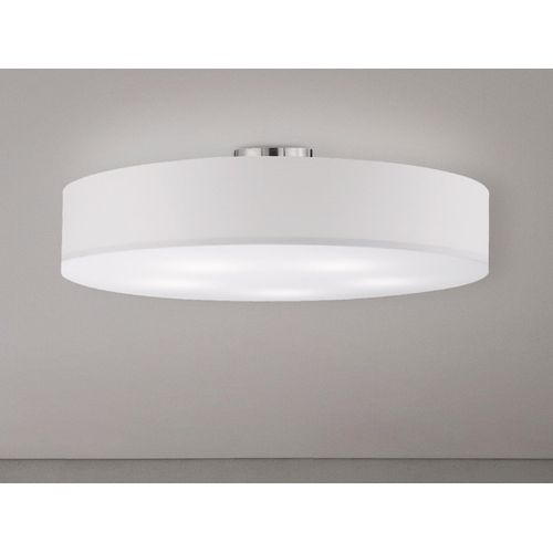 LED Deckenlampe mit Stoffschirm Weiß Ø 65cm, große Flurlampe, Schlafzimmerlampe