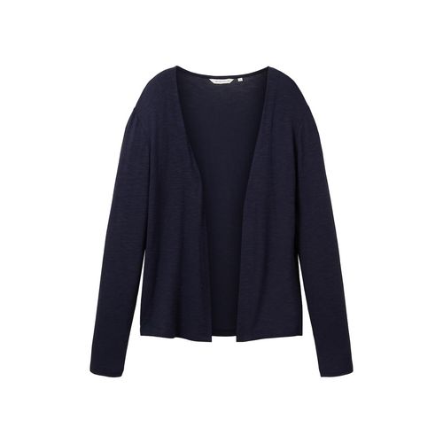 TOM TAILOR Damen Basic Cardigan, blau, Uni, Gr. L