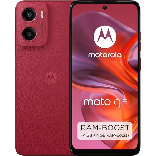 MOTOROLA Smartphone "moto g05", A (A-G), rot (plum rot), 64 GB, Mobiltelefone