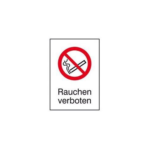 Verbotsschild Rauchen verboten Aluminium (B x H) 13.1 cm x 18.5 cm ISO 7010 1 St.