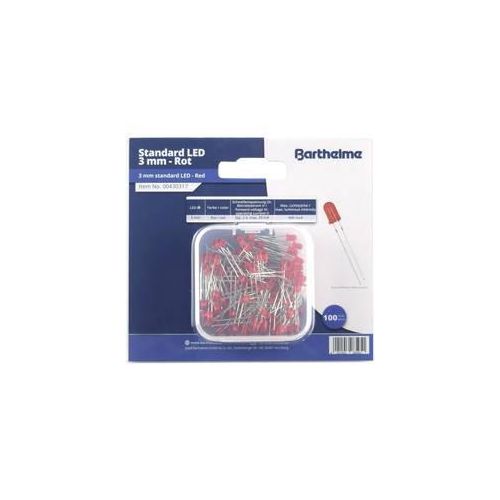 Barthelme LED-Sortiment Rot Rund 3 mm 600 mcd 30 ° 20 mA 2 V