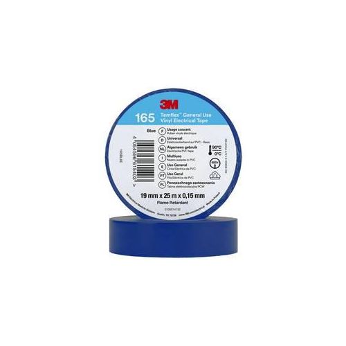 3M Temflex™ 165 165BL6E Isolierband Temflex™ 165 Blau (L x B) 25 m x 19 mm 1 St.