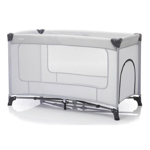 Fillikid Reisebett Nizza , Grau , Metall, Textil , 120x60 cm , zusammenklappbar, Ausstieg , Babymöbel, Babybetten, Reisebetten