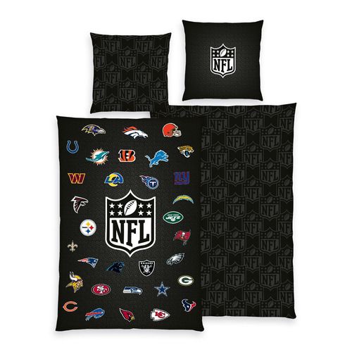 NFL Bettwäsche Größe 80x80 + 135x200 cm
