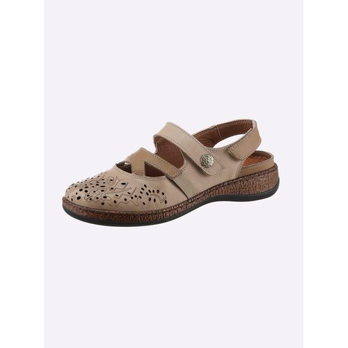 Slipper CASUAL LOOKS, Damen, Gr. 38, beige, Glattleder, sportlich, Schuhe