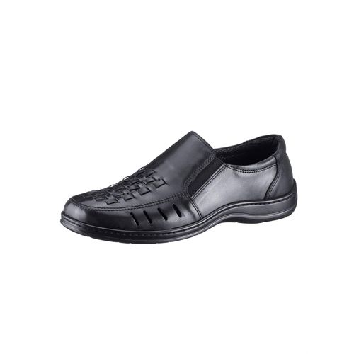 Slipper AIRSOFT, Herren, Gr. 41, schwarz, Glattleder, sportlich, Schuhe