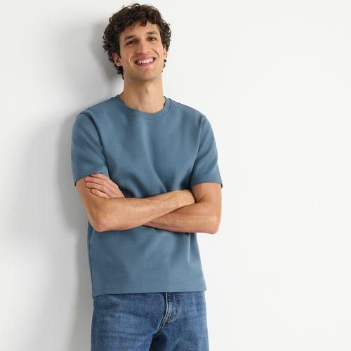 Deluxe Soft T-Shirt, Herren,  Blau, Baumwolle/Polyester/Baumwoll-Mischung, by Lands' End