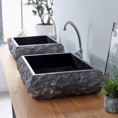 Waschbecken aus Marmor Scrula Slim black