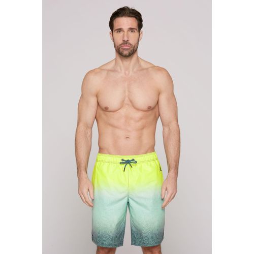 Badeshorts CAMP DAVID, Herren, Gr. L, Normalgrößen, lime, mint, Polyamid, Polyester, Elasthan, Badehosen, mit Einschubtaschen