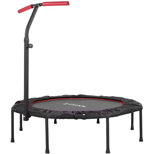 Fitness-Trampolin – Für Erwachsene – 127 cm Sprungfläche – Schwarz – Faltbar – Höhenverstellbarer Haltegriff – Indoor & Outdoor