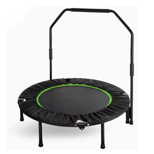 Faltbares Mini-Fitness-Trampolin – Mini-Trampolin – Sporttrampolin – 101 cm für Indoor-Workout & Übungen – Verstellbarer Haltegriff, Maximale Belastba