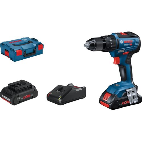 BOSCH Professional GSB 18V-55 Akku-Schlagbohrschrauber-Set 18,0 V, mit 2 Akkus