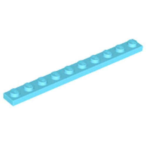 Lego® 1x10 Platten 4477 - 250 Stück Mittleres Azurblau