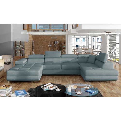 NABBI Ecksofa U mit Zerlegung Rossano U P - Menthol