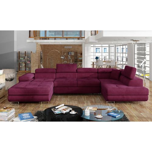 NABBI Ecksofa U mit Zerlegung Rossano U P - Burgund