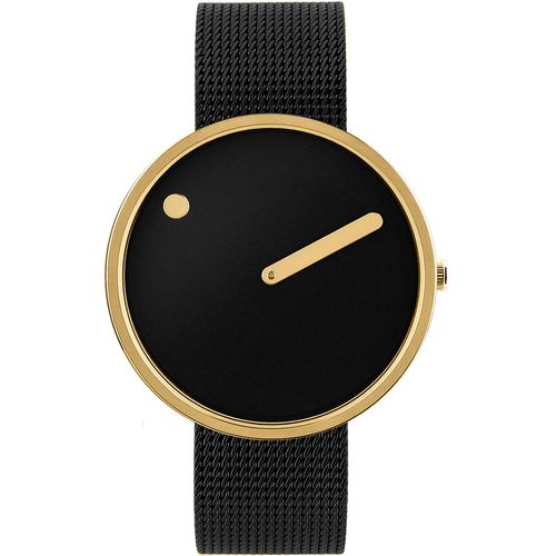 PICTO 43387-1020 Uni Uhr Uhr Black and Gold 40mm 5ATM