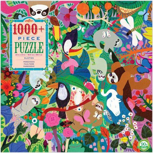 EEBOO Quadratisches Puzzle Faultiere 1000 Teile