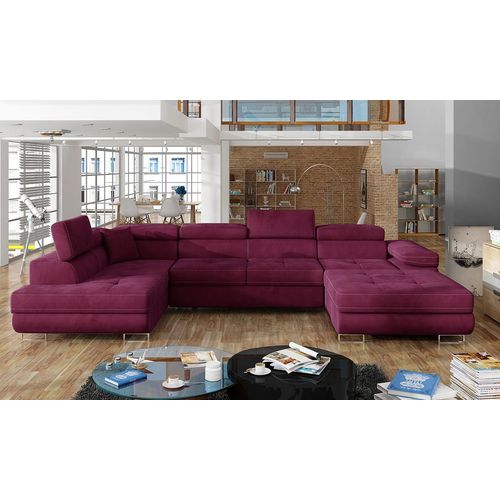 NABBI Ecksofa U mit Zerlegung Rossano U L - Burgund