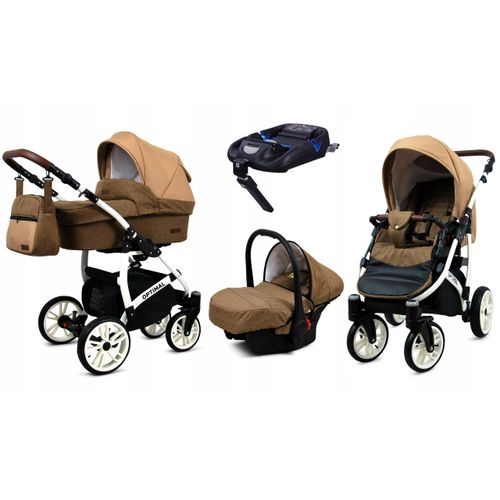 BabyLux® Optimal | 4in1 Kinderwagen Bambimo | Chocolate | Kombikinderwagen | Kinderwagenset
