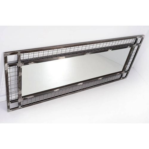 CHYRKA® Spiegel (160x60 cm) HALICZ hängender Spiegel Wandspiegel Wohnzimmerspiegel Schlafzimmerspiegel Garderobenspiegel Flurspiegel Metall Glas Loft Handmade Vintage Deco
