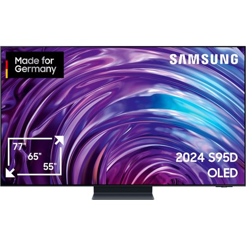 SAMSUNG OLED-Fernseher, F (A-G), schwarz, 77, Fernseher, Neural Quantum 4K AI Gen2 Prozessor, Glare Free, bis zu 144Hz