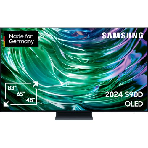 SAMSUNG OLED-Fernseher, F (A-G), schwarz (graphitschwarz), 83, Fernseher, Neural Quantum 4K AI Gen2 Prozessor, Gaming Hub, bis zu 144Hz, Topseller