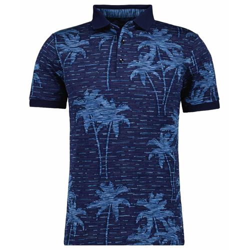 Poloshirt RAGMAN, Herren, Gr. M, blau (marineblau), Baumwolle, casual, regular fit, ohne Ausschnitt, Kurzarm, Shirts