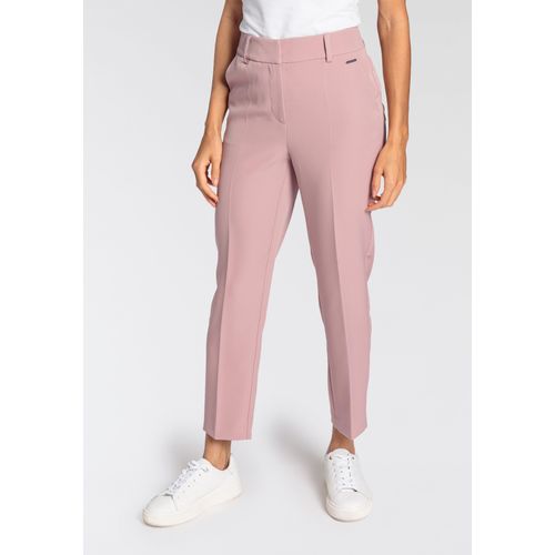 Anzughose LAURA SCOTT, Damen, Gr. 38, N-Gr, rosa, Web, Obermaterial: 90% Polyester, 10% Elasthan, feminin, figurumspielend 7/8-Länge, Hosen, mit Bügelfalte