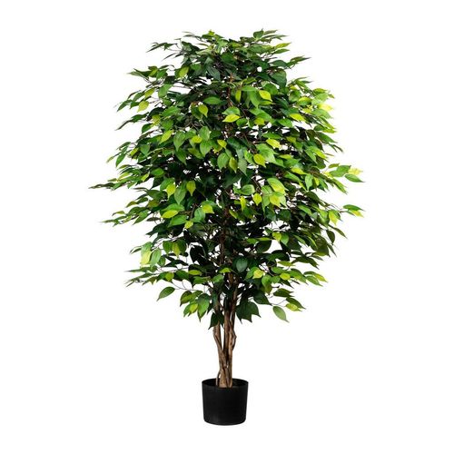 P & B Kunstpflanze , Braun, Grün, Schwarz , Kunststoff, Naturmaterialien , 150 cm , inkl. Topf, mit Naturstamm , Dekoration, Blumen & Zubehör,