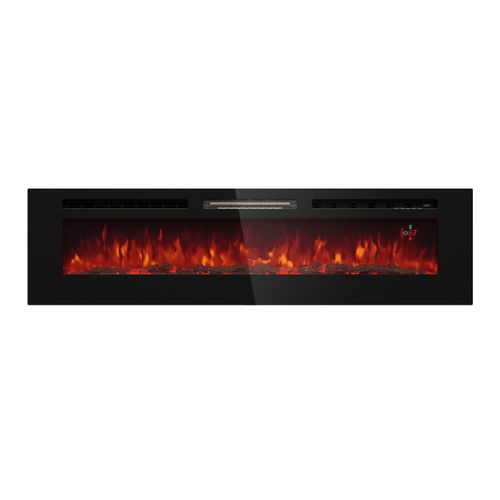 Galeras 178 Elektrischer Wandkamin 1800W LED Schwarz 178 x 47 x 13 cm