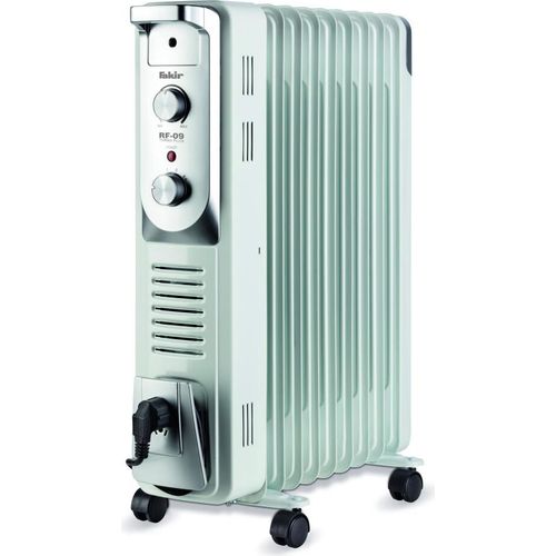 Fakir RF 09 Turbo PLUS Öl-Radiator, Standgerät, 2400 Watt, 3 Heizstufen, Thermostat, klassisches Schutzgehäuse