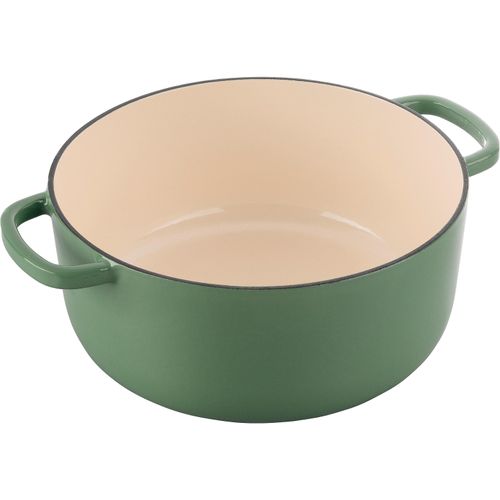 BALLARINI Bellamonte - Bratentopf, Dutch Oven, emailliertes Gusseisen, rund, 22 cm, 3 L, Farbe grün