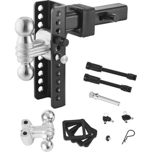 Anhängerkupplung 5 cm Empfänger - 20,3 cm Fall-Doppelball-Kupplung - Hochbelastbare Anhängerkupplung 9750 kg Tragfähigkeit