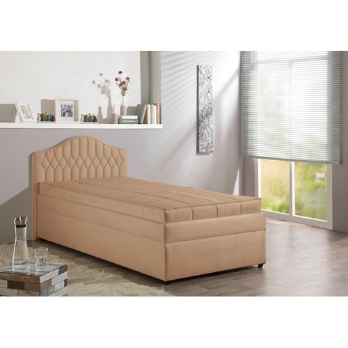 Polsterbett MAINTAL, braun (karamell), B:110cm, Betten