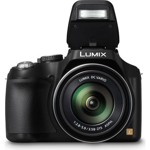 Panasonic Lumix DMC-FZ72 16,1 Megapixel Full HD Bridge-Kamera, 3D-Modus, 60-fach optischer/5-fach digitaler Zoom, 20 - 1200 mm Brennweite, optischer Bildstabilisator, 1/2,3'' Live MOS-Sensor, F2,8 (W) - F5,9 (T), 7,62 cm (3 Zoll) Display, HDMI, Gesichtserkennung; schwarz