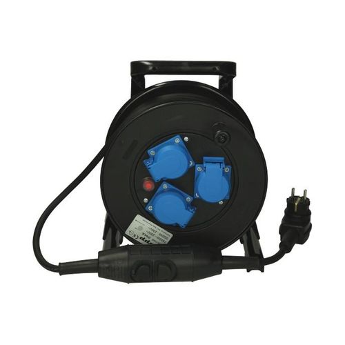 Kopp Personenschutz Kabeltrommel 15 m PRCD-S 230 V, 16 A, 30mA, 3 Steckdosen