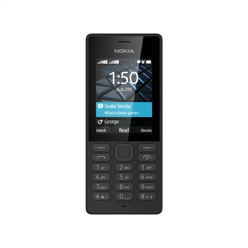 Nokia 150 Dual SIM Handy 6,1 cm (2,4 Zoll) Display, 0,3 MP Kamera, Radio, MP3-Player; schwarz