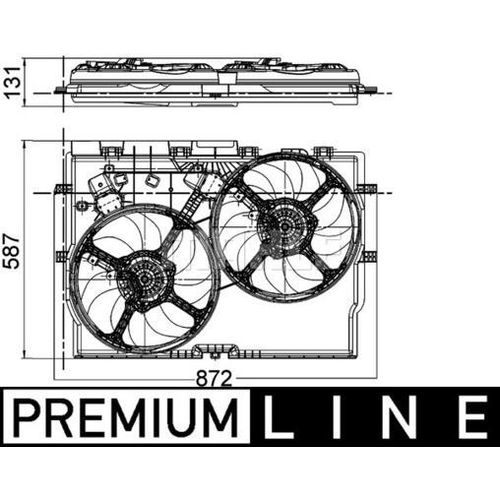 Lüfter, Motorkühlung BEHR *** PREMIUM LINE *** Vorne von Mahle (CFF 228 000P) Lüfter Kühlung Kühlerventilator, Kühlerventilator, Kühlerlüfter, Wasserkühler, Motorkühler