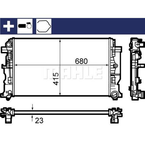 Kühler, Motorkühlung BEHR von Mahle (CR 1710 000S) Wärmetauscher Kühlung Motorkühler