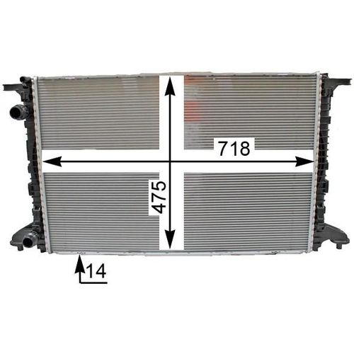 Kühler, Motorkühlung BEHR *** PREMIUM LINE *** von Mahle (CR 2176 000P) Wärmetauscher Kühlung Motorkühler