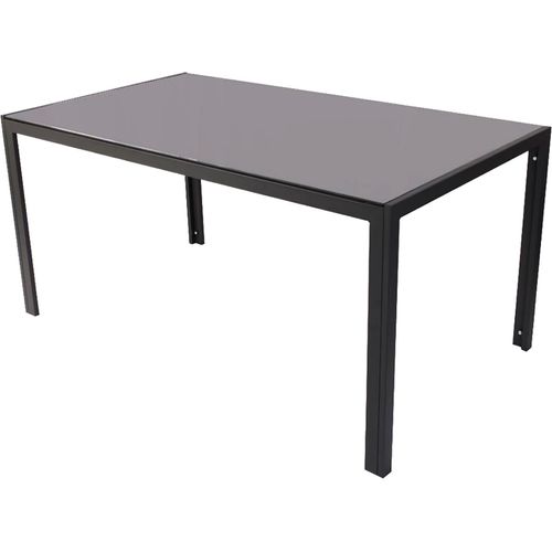 Gartentisch Dunkelgrau Black tempered Glasplatte