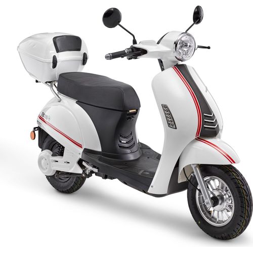 Elektroroller LuXXon E3000 - Elektro Scooter mit 3000 Watt, max. 25 km/h, Reichweite bis zu 65 km, weiß