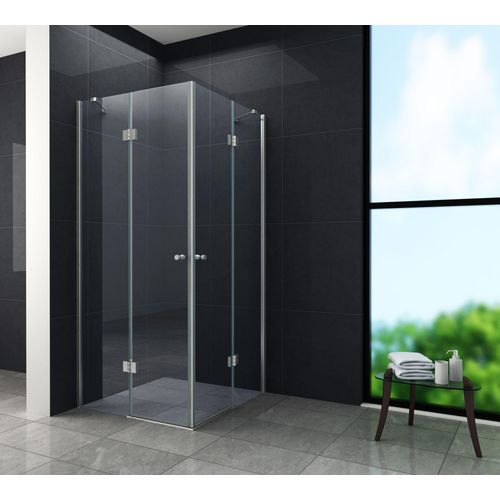 Duschkabine CORNO 90 x 75 x 195 cm ohne Duschtasse