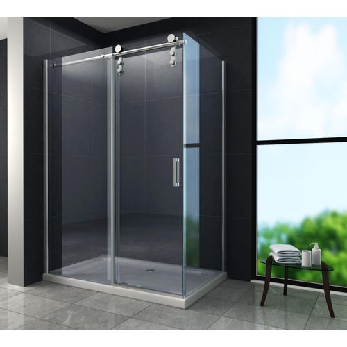 Duschkabine LARGOS 150 x 90 x 195 cm ohne Duschtasse