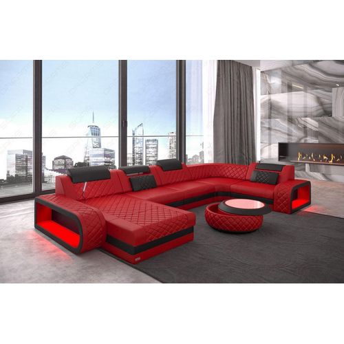 Ledersofa Berlin U Form Mini Echtleder