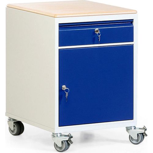 Protaurus Werkstatt-Rollcontainer mit Schrank, Schublade und Multiplexmatte
