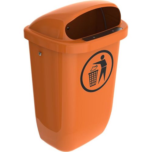Abfallbehälter nach DIN PK, 50 Liter, orange