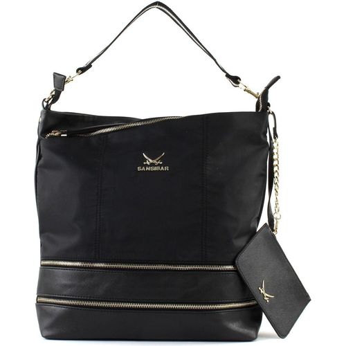 Sansibar Schultertasche Umhängetasche Pouch Black schwarz